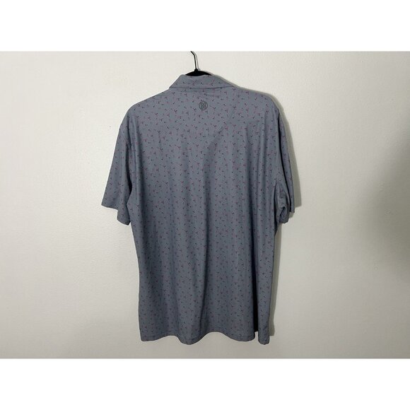 G/FORE Gray Golf floral Polo Shirt Size XL - Picture 8 of 16